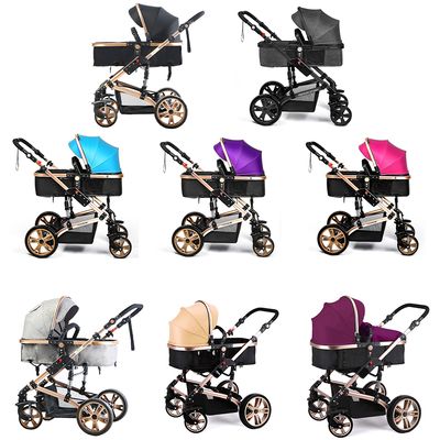 Teknum 3In1 Pram Stroller | Sleeping Bassinet | Extra Wide Seat | Wide Canopy | 360° Rotating Wheels | Fully Reclinable | Car Seat Compatible | Coffee Holder | Spill Proof Mat | Newborn Baby | 0 - 3 Years + Car Seat - Black